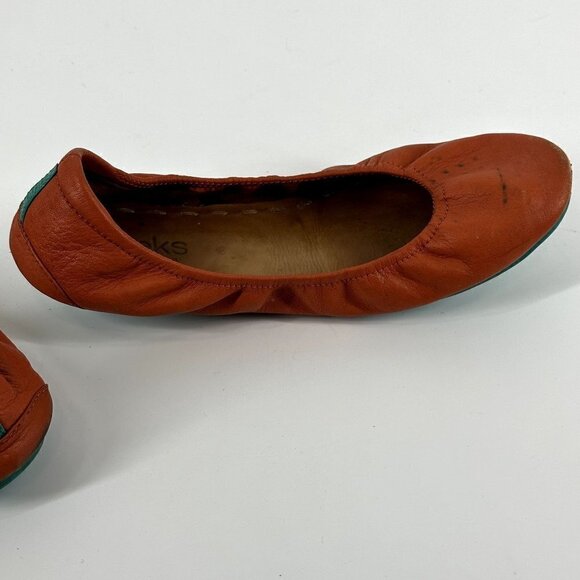 Tieks Classic Ballet Flats Poppy Orange Size 8 - Picture 11 of 15